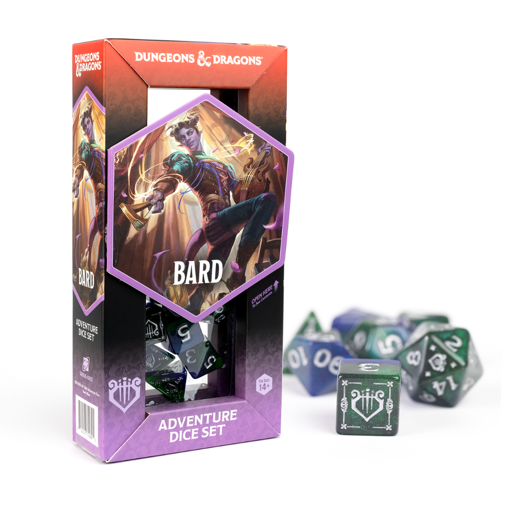 Dungeons & Dragons Adventure Dice Bard: Blue / Green Dice - Game On