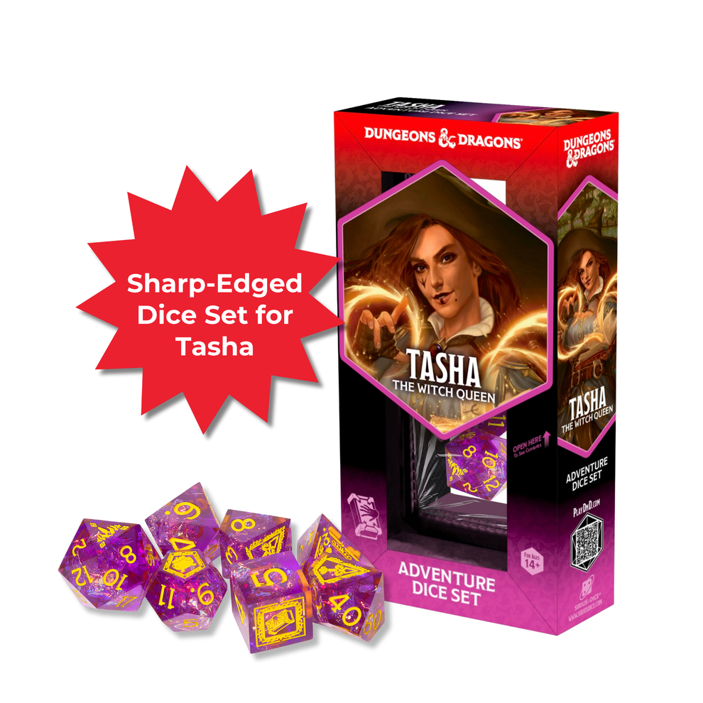 Dungeons & Dragons Adventure Dice Tasha the Witch Queen (Sharp-Edged Dice Set) - Game On