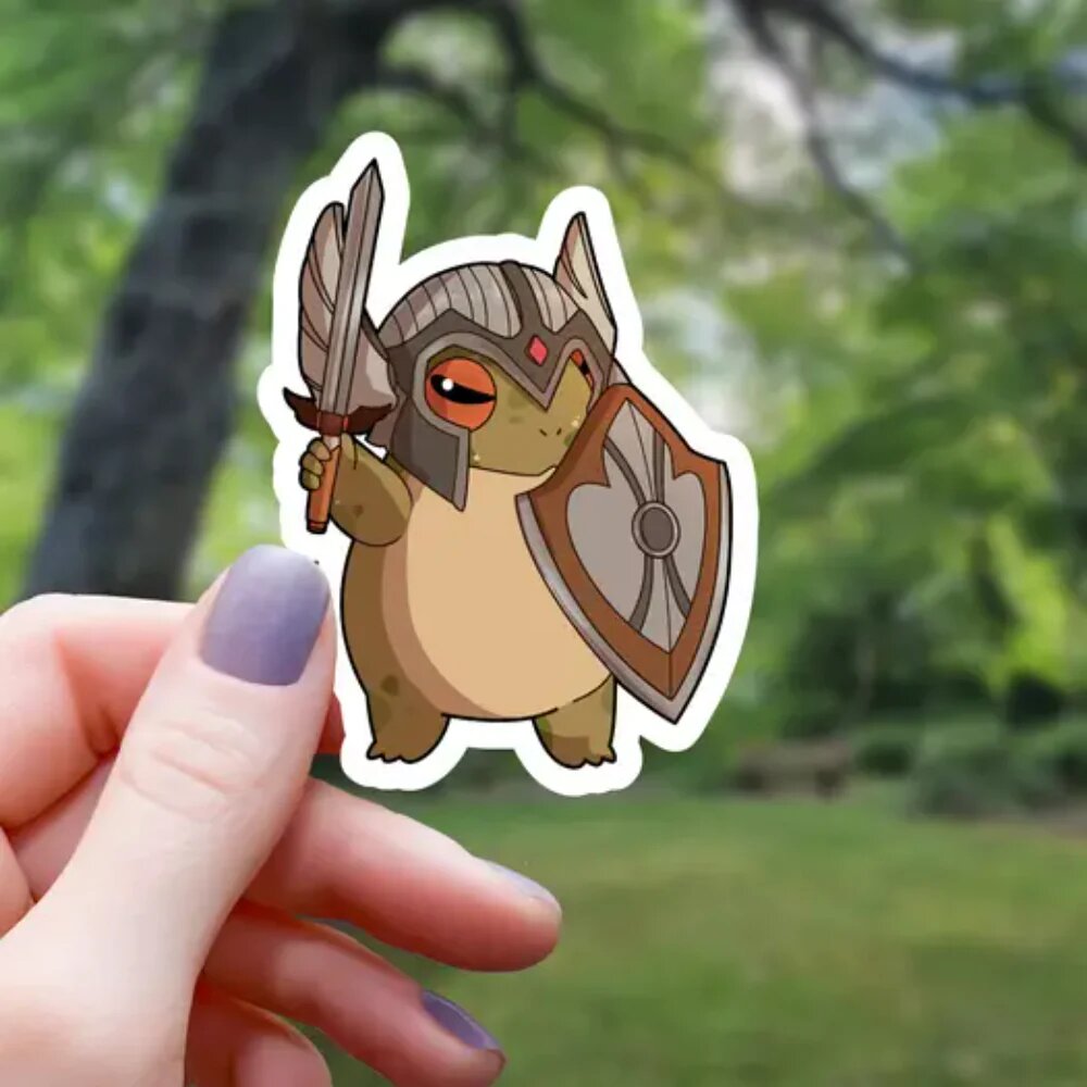 Frog Paladin RPG - Class Inspired Sticker - 3" - Game On