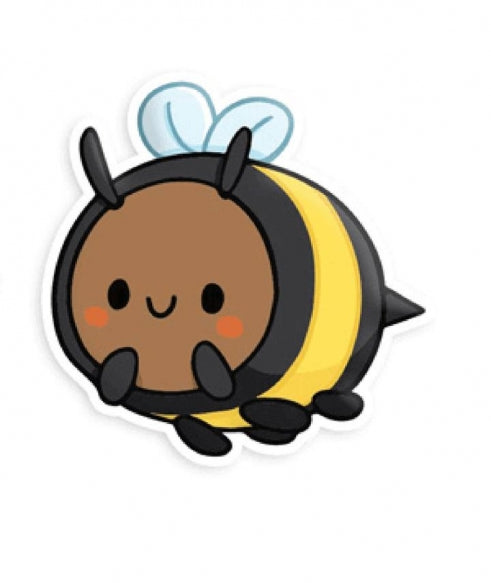 Fuzzy Bumblebee Sticker - Game On