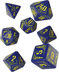 Galactic Navy & Yellow Dice Set - Game On