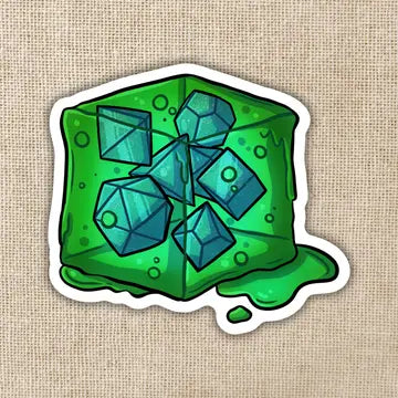 Gelatinous Cube Die Sticker - Game On