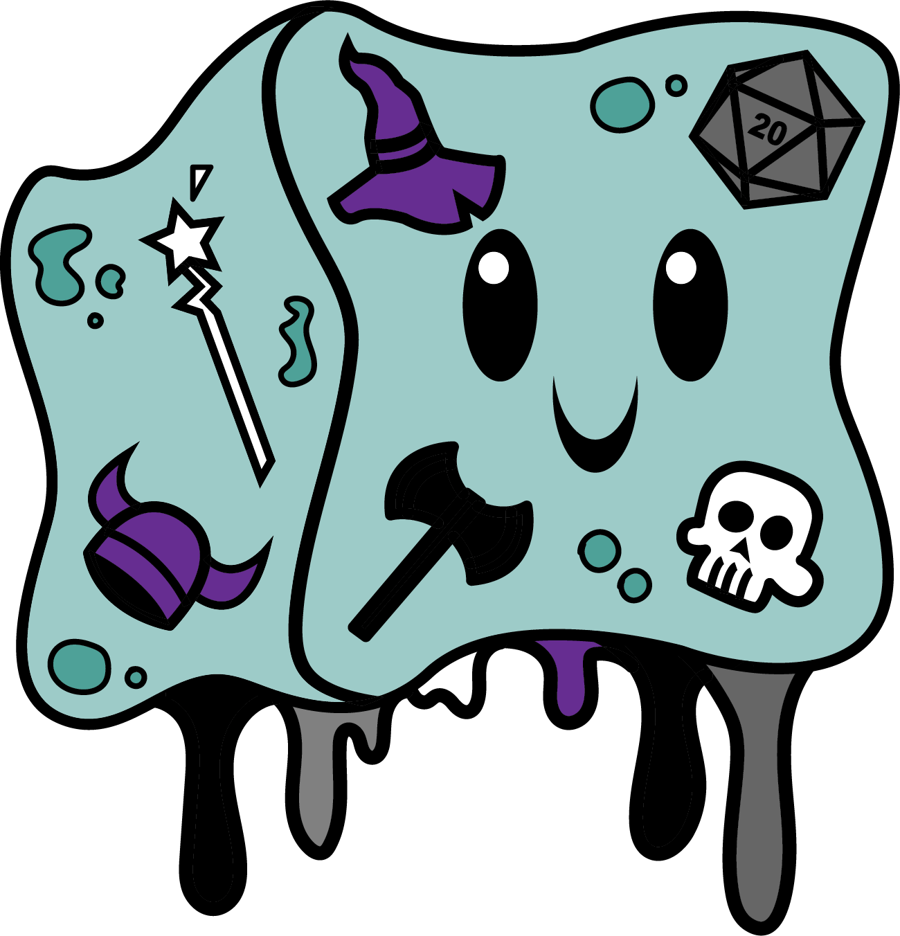 Gelly Cube Pride Pin - Asexual - Game On