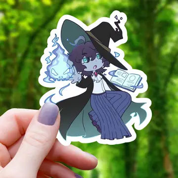 Ghost Wizard Casting - Fireball Sticker - Game On