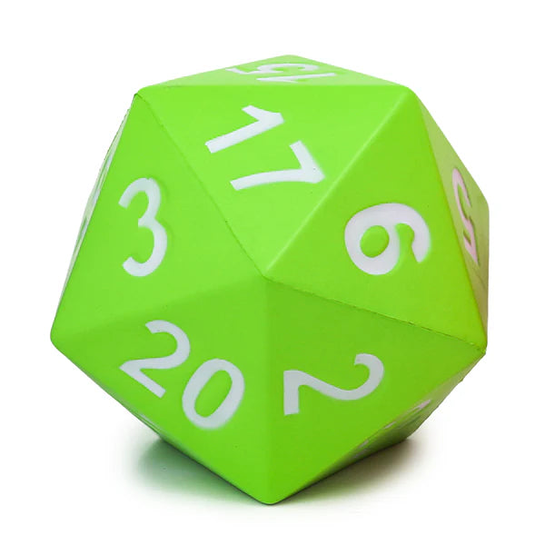 Giant D20 Foam Dice - Green - Game On