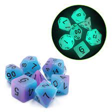 Glow in the Dark Supernova RPG Dice Set - Game On