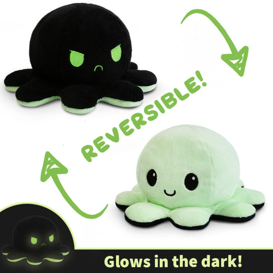 Glow/Green Octopus - Reversible Plushie - Game On