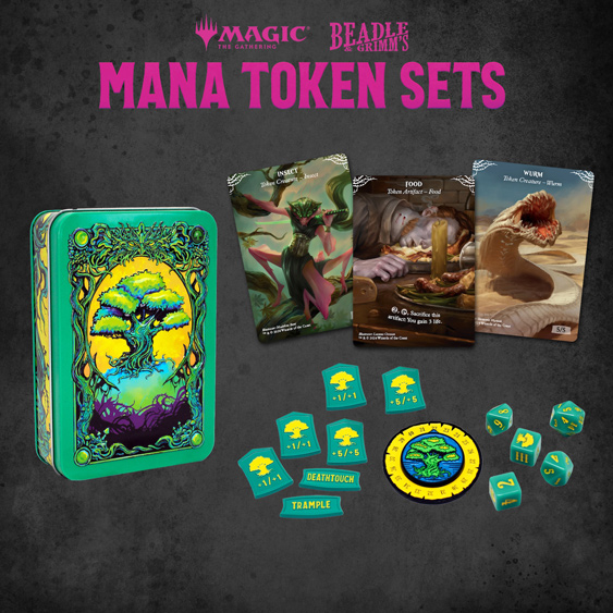 Green Mana Metal Token Set - Game On