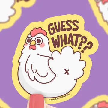 Guess What Chicken Butt Vinyl Sticker - Game On