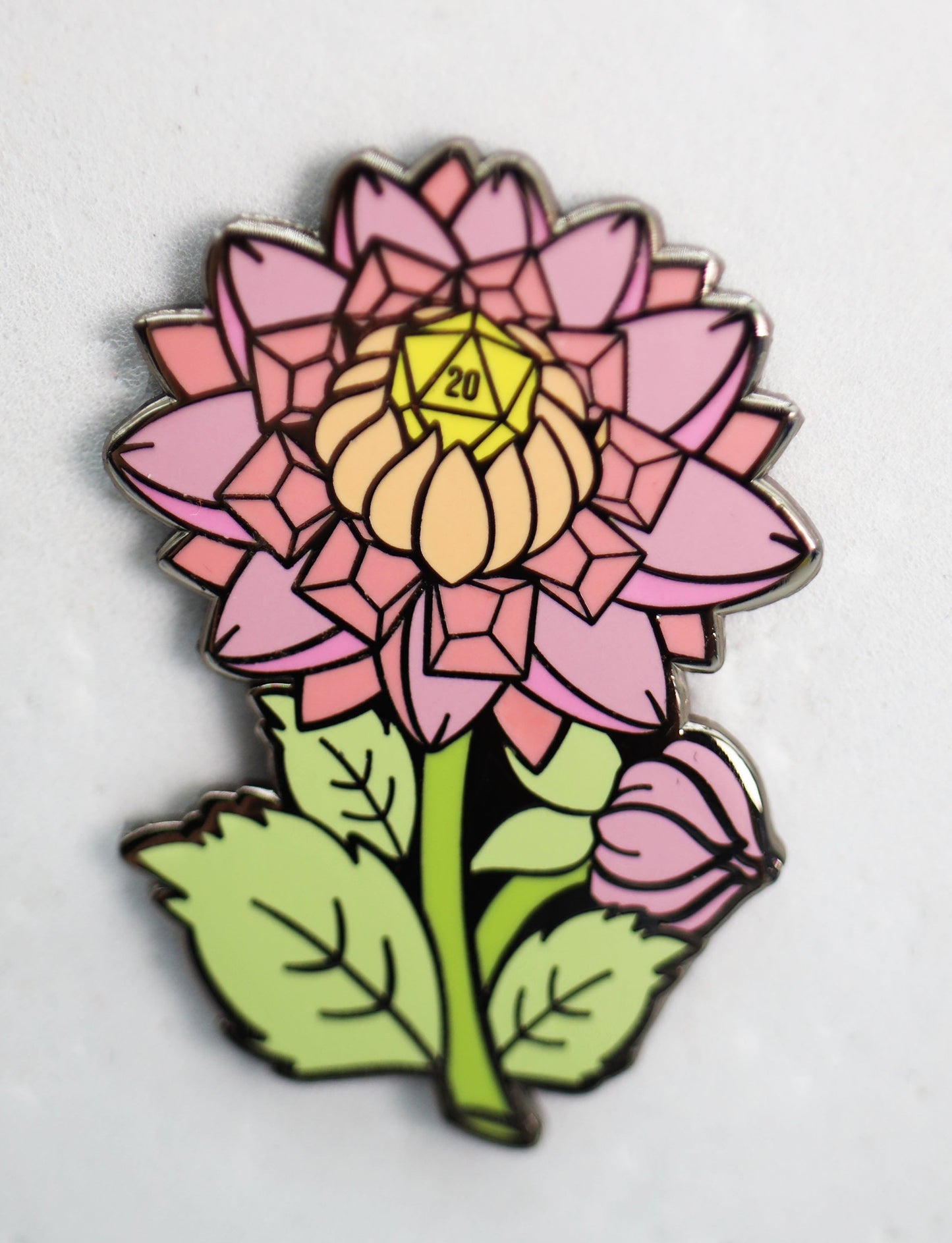 Hollow Hearts Enamel Pin: Dice Dahlia - Game On