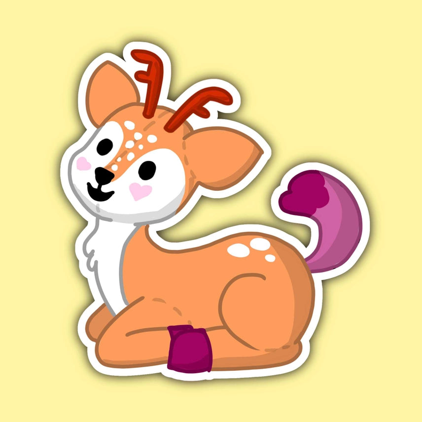 Lesbian Deer Sticker - Game On
