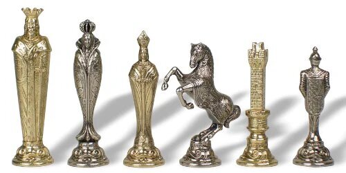 Metal Renaissance Chess Pieces - Classic - Game On