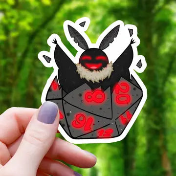 Mothman Bursting from - D Sticker - Game On