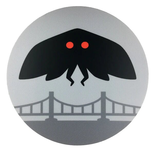 Mothman Minimalist Circle Sticker - Game On