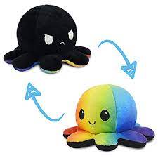 Reversible Octopus - Black & Rainbow - Game On