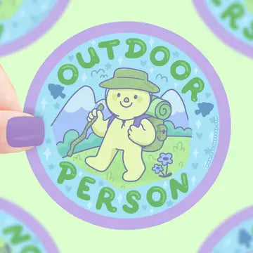 Outdoor Person, Nature, Hike, Little Guys, Vinyl Sticker - Game On
