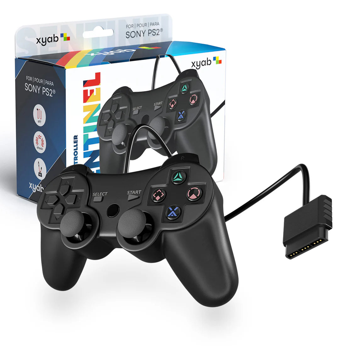 PS2 Black Wired Controller - Game On