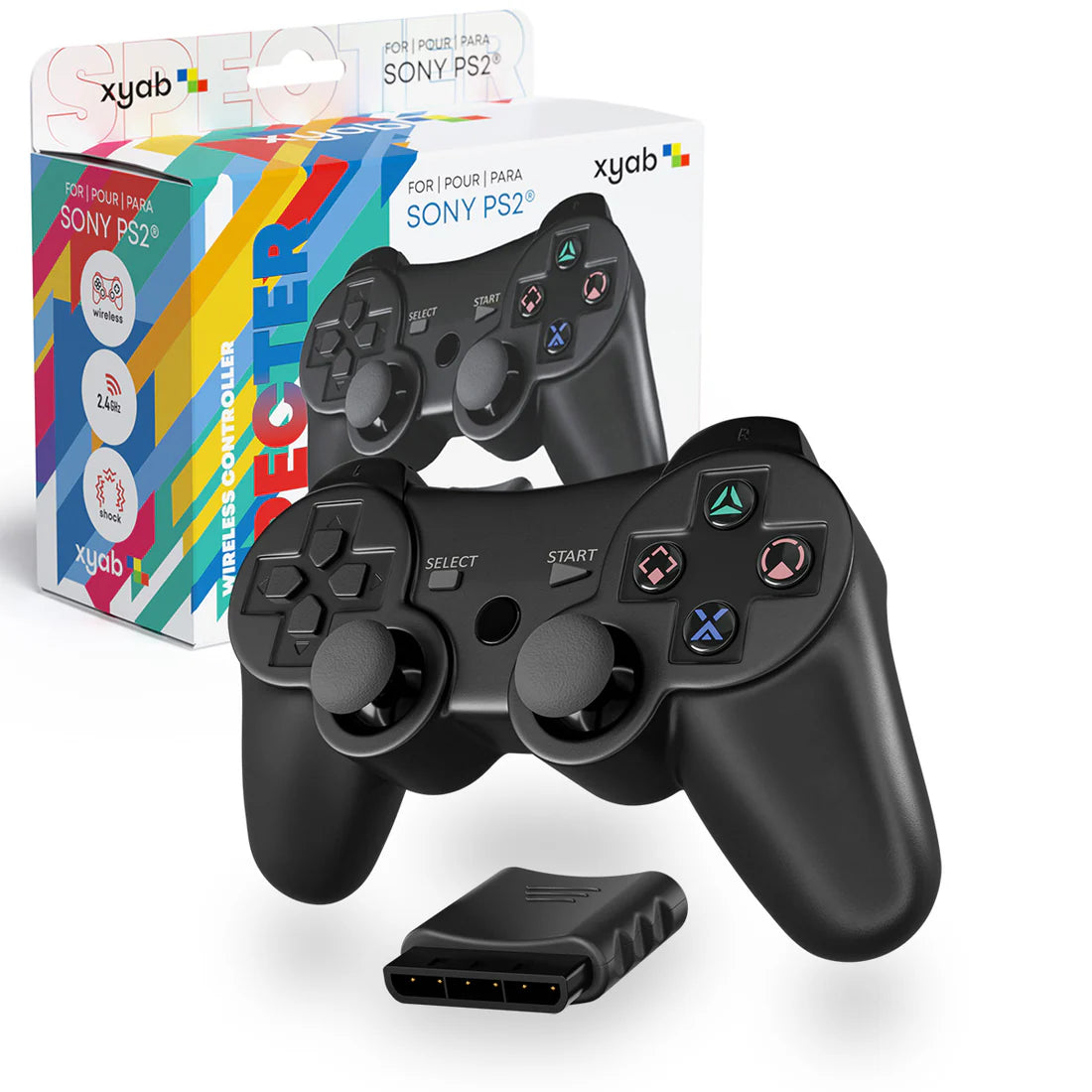 PS2 Wireless Controller - Black - Game On