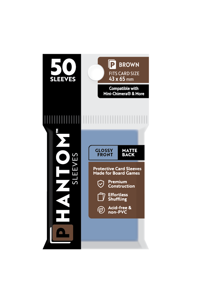 Phantom Sleeves: Brown Size (43mm x 65mm) Gloss/Matte (50) - Game On