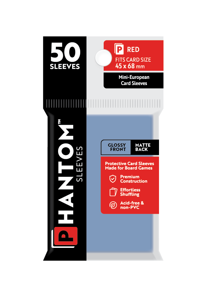 Phantom Sleeves: Red Size (45mm x 68mm) Gloss/Matte (50) - Game On