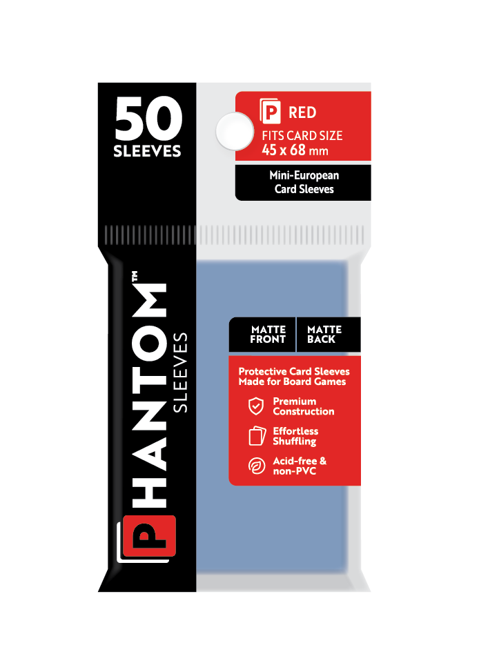 Phantom Sleeves: Red Size (45mm x 68mm) Matte/Matte (50) - Game On
