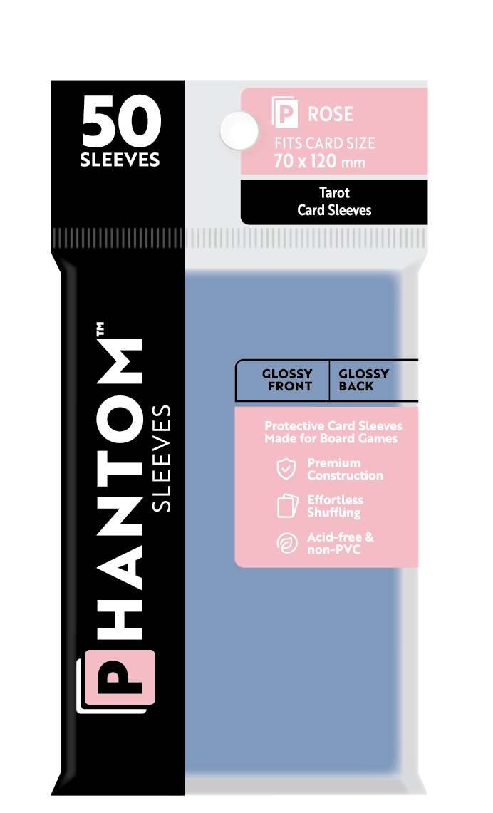 Phantom Sleeves: Rose Size (70mm x 120mm) Gloss/Gloss (50) - Game On