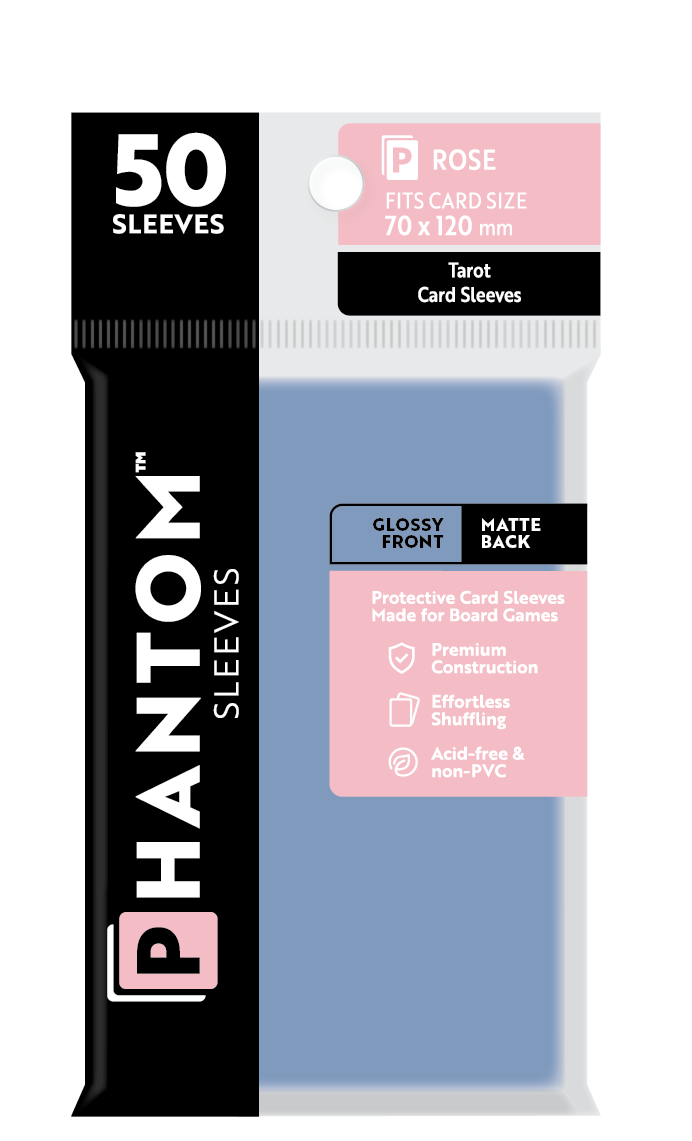 Phantom Sleeves: Rose Size (70mm x 120mm) Gloss/Matte (50) - Game On