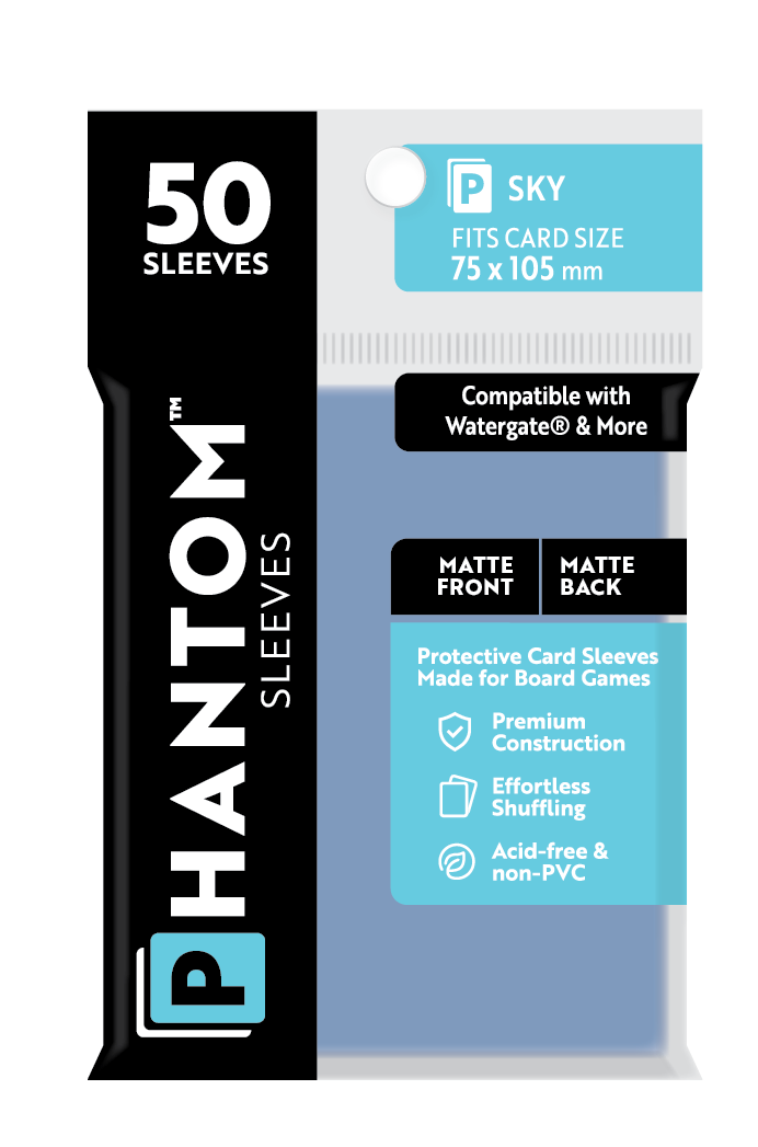 Phantom Sleeves: Sky Size (75mm x 105mm) Matte/Matte (50) - Game On