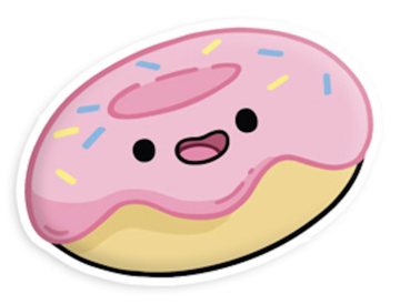 Pink Donut Sticker - Game On