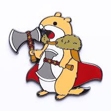 Quest's Reward Fine Art Pin - Wyatt Rumblepelt Prairie Dog Barbarian - Game On