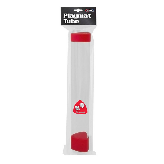 Red Playmat tube with Dice Holder - Game On