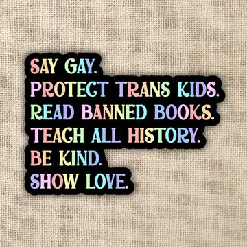 Say Gay Values Sticker - Game On