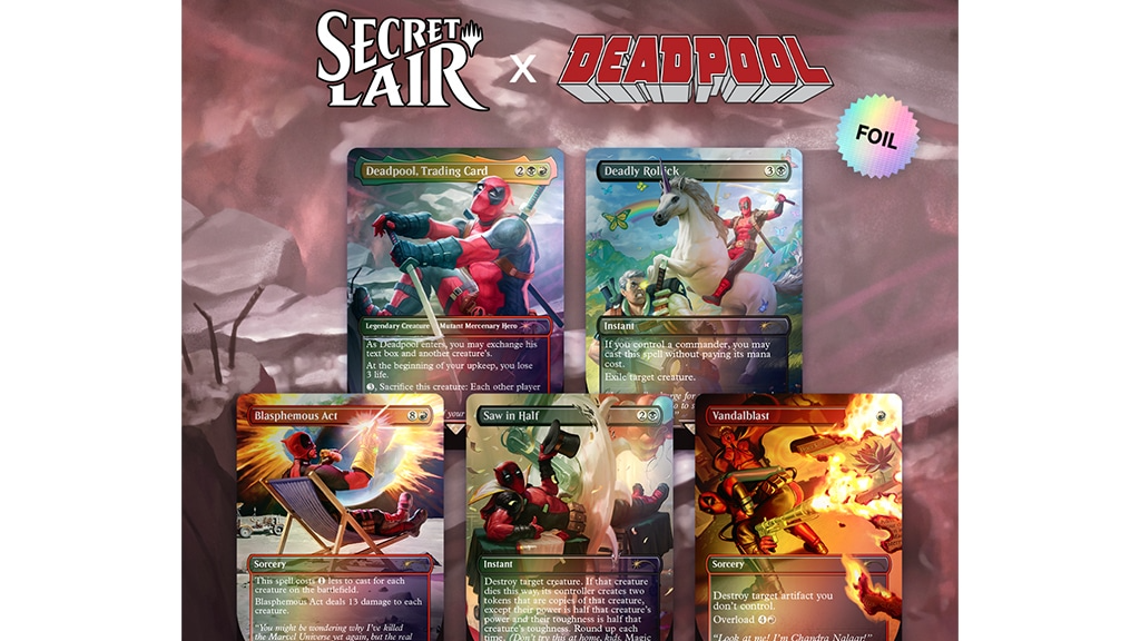 Secret Lair Drop: Secret Lair x Marvel's Deadpool: April Pool's Day! - Rainbow Foil Edition - Secret Lair Drop Series - Game On