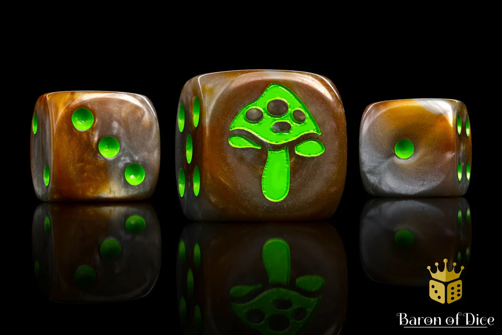 Shroom Dice - Bright Green - 25ct - Game On