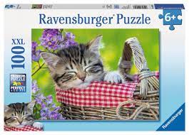 Sleeping Kitten 100pc Puzzle - Game On