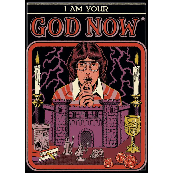 Steven Rhodes I am Your God Now Magnet - Game On