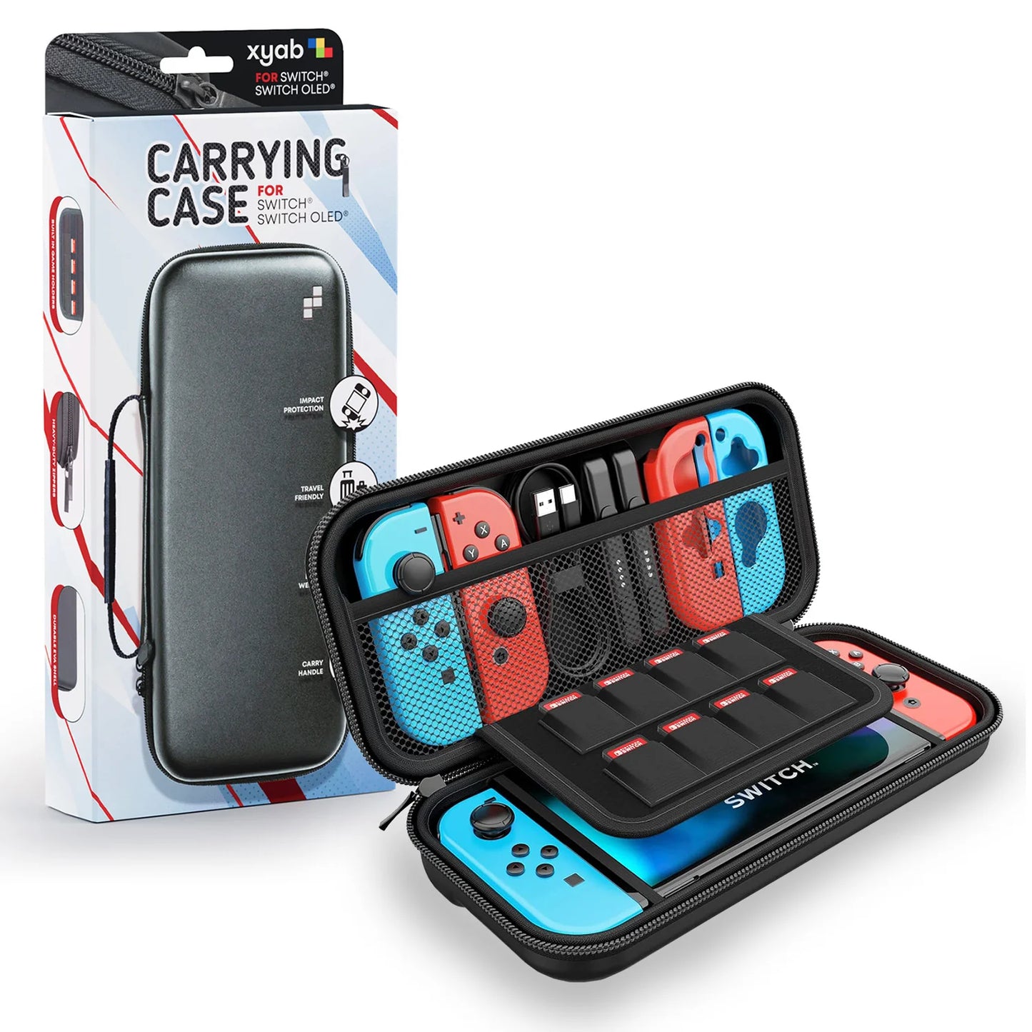 Switch Hard Shell Case - Black - Game On