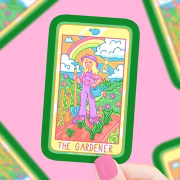 The Gardener Tarot Card Vinyl Sticker Farmer Decal - Game On