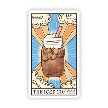 The Iced Coffee" Tarot Card Sticker - Game On