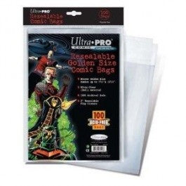 UP Comic Bags Golden Age Size Resealable 100-Count - Game On