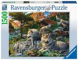 Wolves in Spring 1500 pc Puzzle - Game On