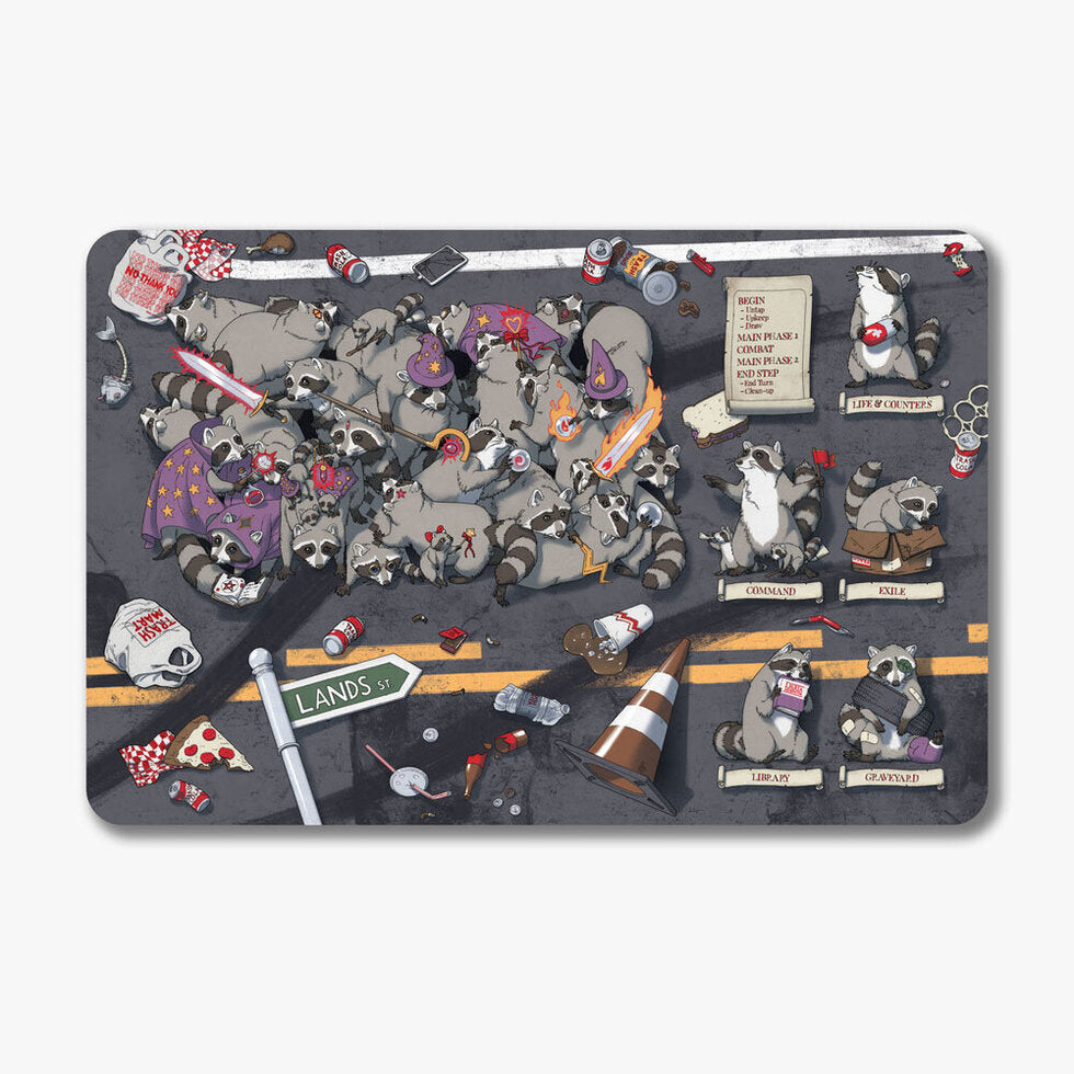 World of Trash - Raccoons - Mammal Mayhem Playmats - Game On
