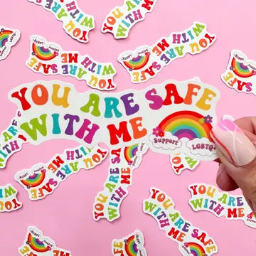 You Are Safe With Me LGBTQ+ Wavy Sticker - Game On