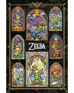 Zelda - Stained Glass Collage - Game On