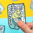 Zodiac Capricorn Goat Horoscope Astrology Vinyl Sticker - Game On