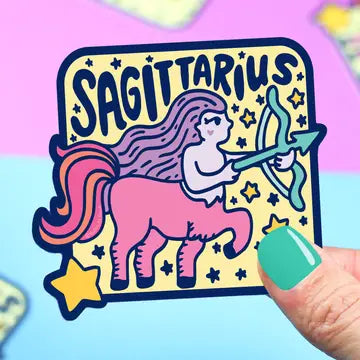 Zodiac Sagittarius Centaur Astrology Horoscope Vinyl Sticker - Game On