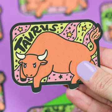 Zodiac Taurus The Bull Astrology Horoscope Vinyl Sticker - Game On