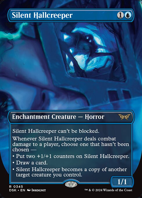 Silent Hallcreeper (345) - BORDERLESS (Foil) - Duskmourn: House of Horror - Game On