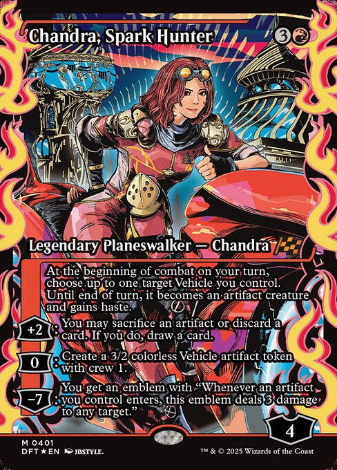 Chandra, Spark Hunter (401) - SHOWCASE - FULL ART (Foil) - Aetherdrift - Game On
