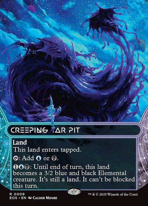 Creeping Tar Pit (9) - BORDERLESS - FULL ART - Edge of Eternities: Stellar Sights - Game On